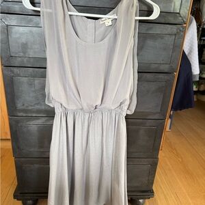 Double Zero Gray Sleeveless Scoop Neck Midi Dress